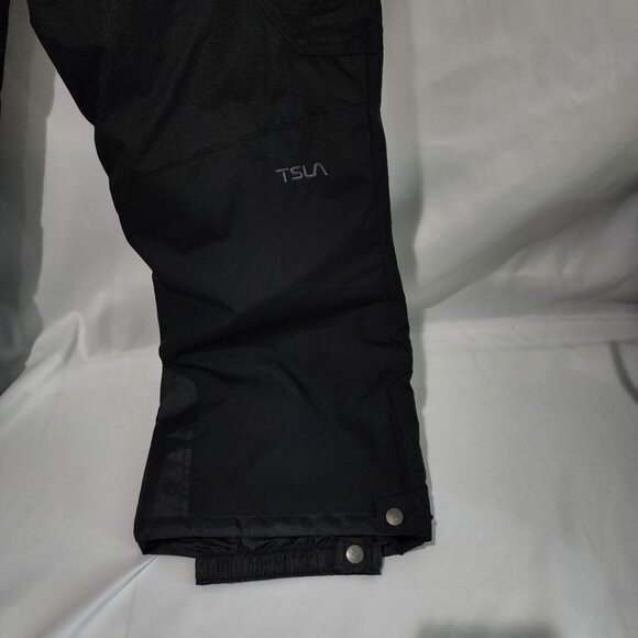 TSLA Mens Black Snow Pants S Adjustable Waist Polyester 30" Inseam - Picture 14 of 16